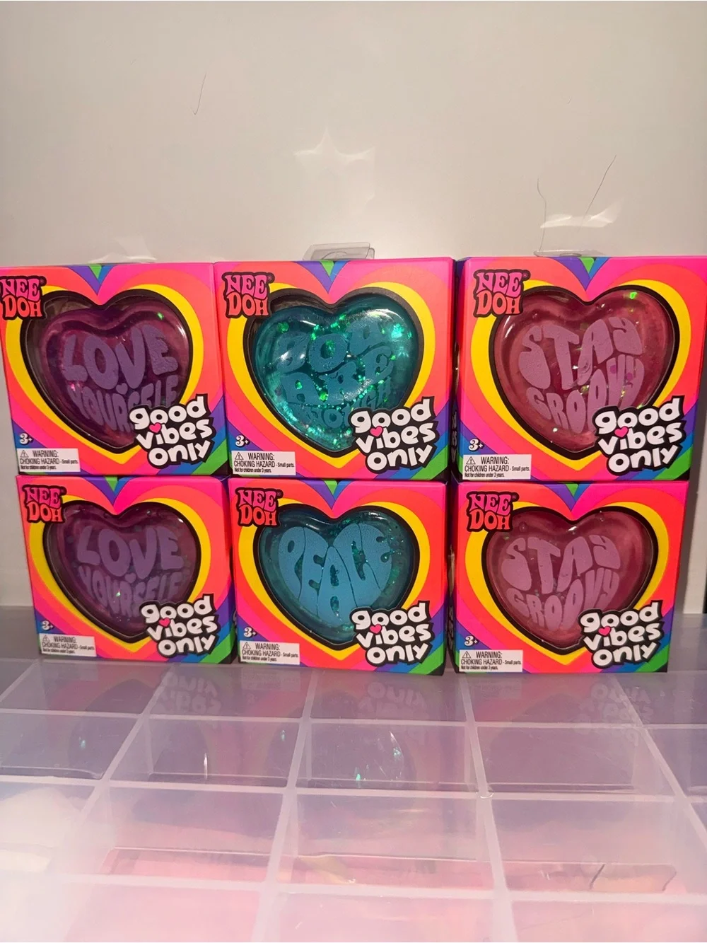 Good Vibes Only Heart Stress Ball - Teal & Pink Options
